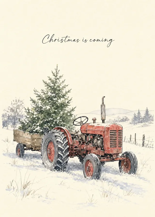 Christmas Is Coming card