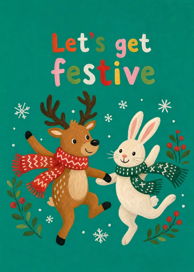 Let's Get Festive card