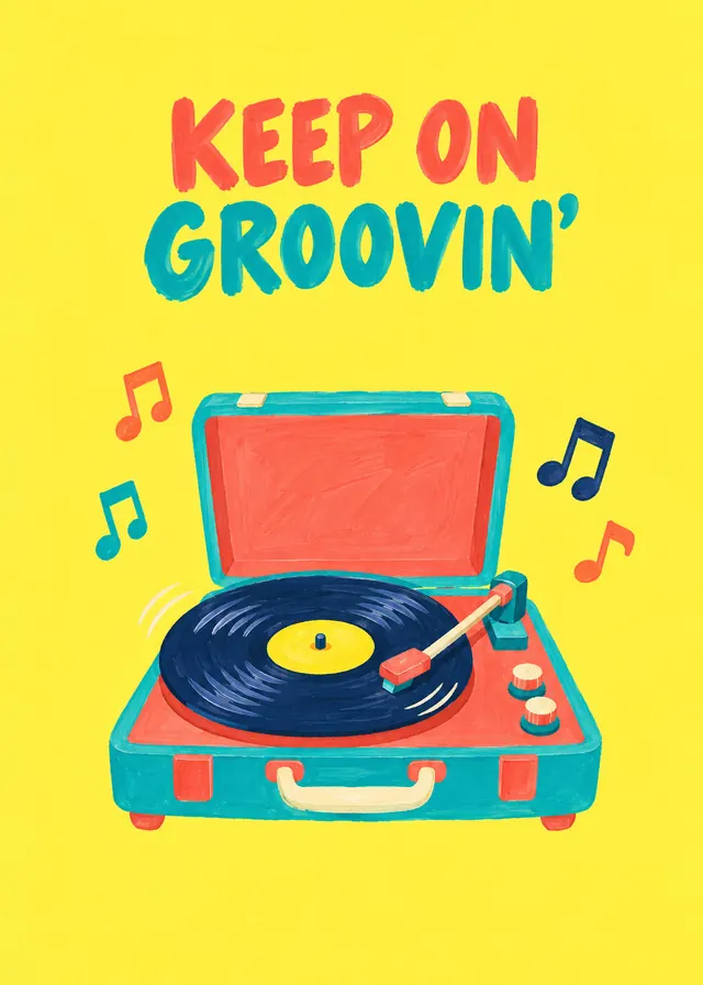 Keep On Groovin' card