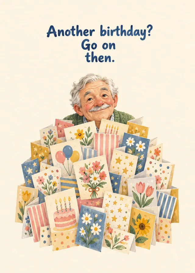 Another Birthday? Go On Then. (Grandad) card