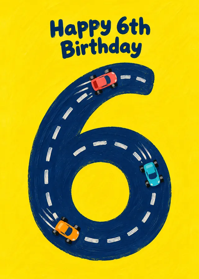 Happy 6th Birthday card