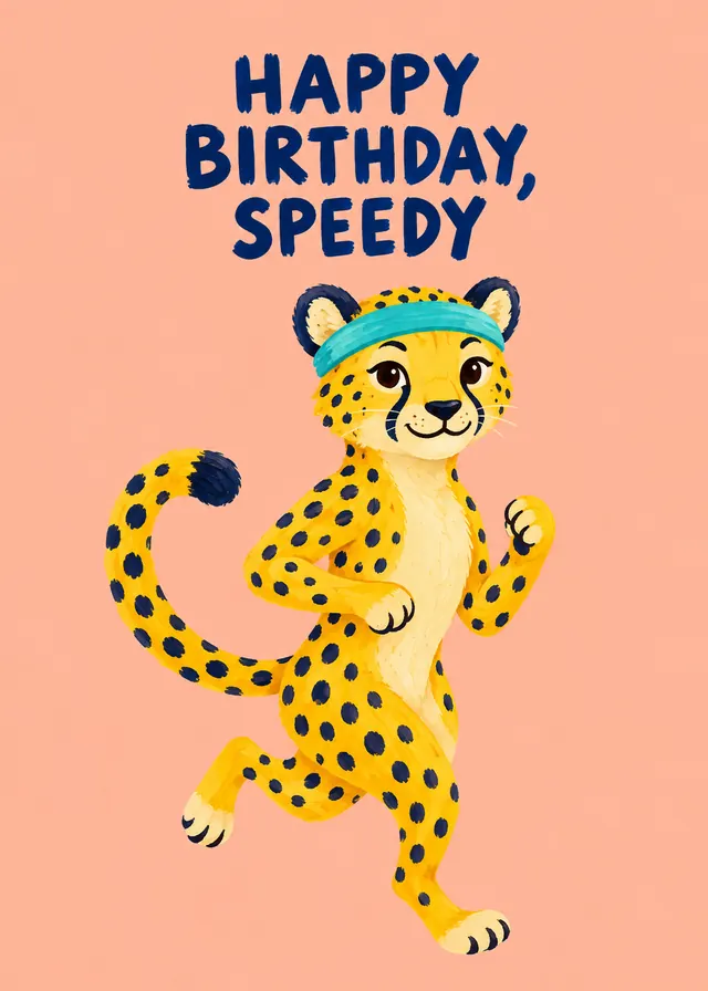 Happy Birthday, Speedy card