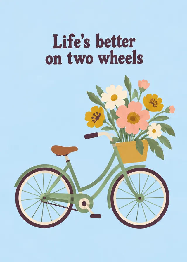 Life's Better on Two Wheels card
