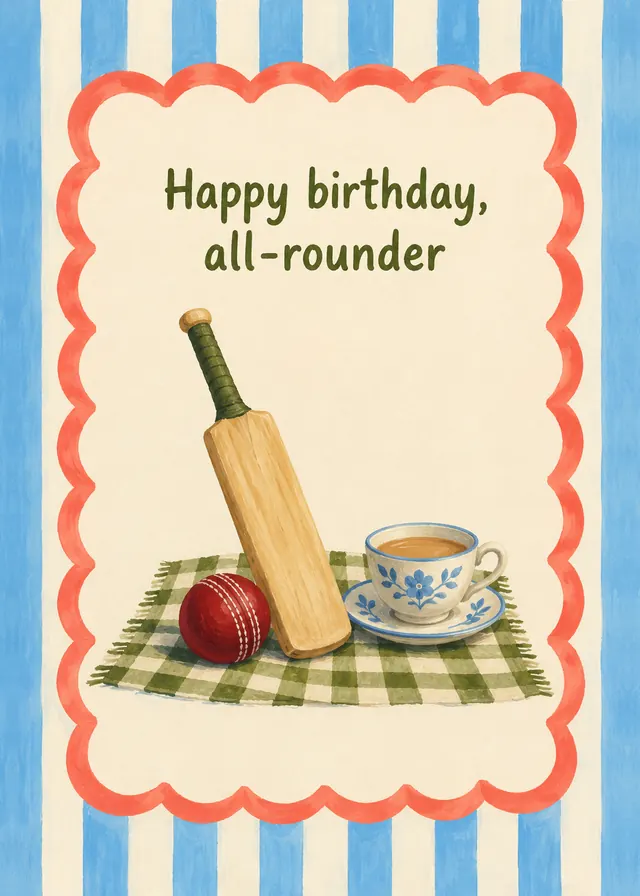 Happy Birthday, All-Rounder card