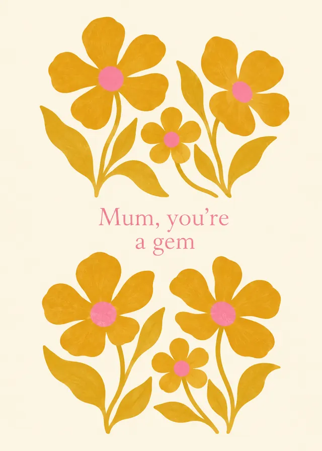Mum, You're a Gem card