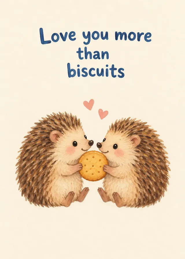 Love You More Than Biscuits card