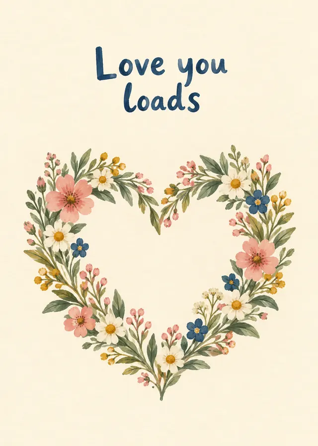 Love You Loads card