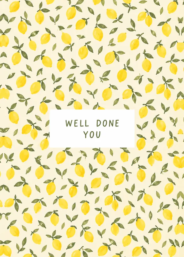 Well Done You card