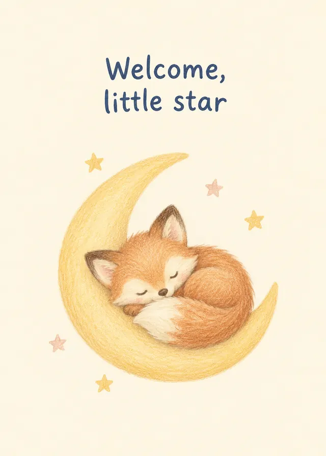 Welcome, Little Star card