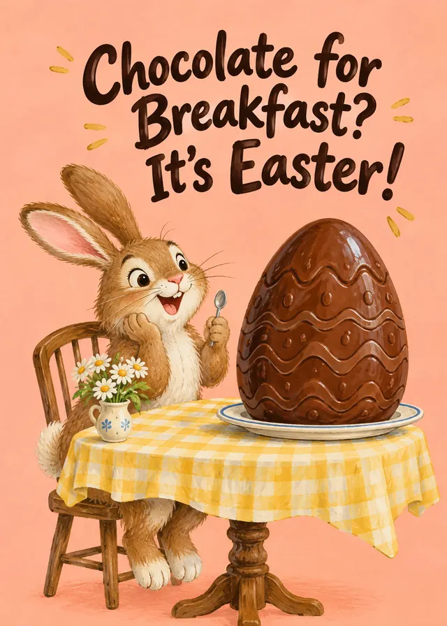Chocolate for Breakfast? It's Easter! card