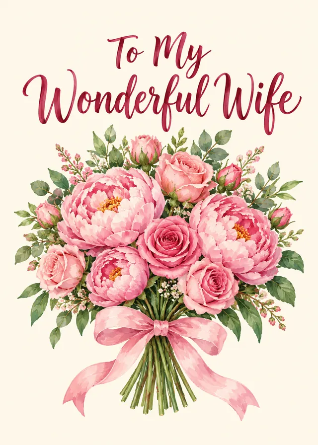 To My Wonderful Wife card