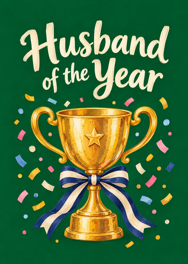 Husband of the Year card