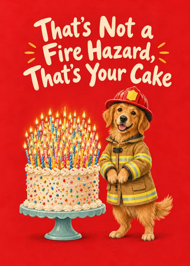That's Not a Fire Hazard, That's Your Cake card