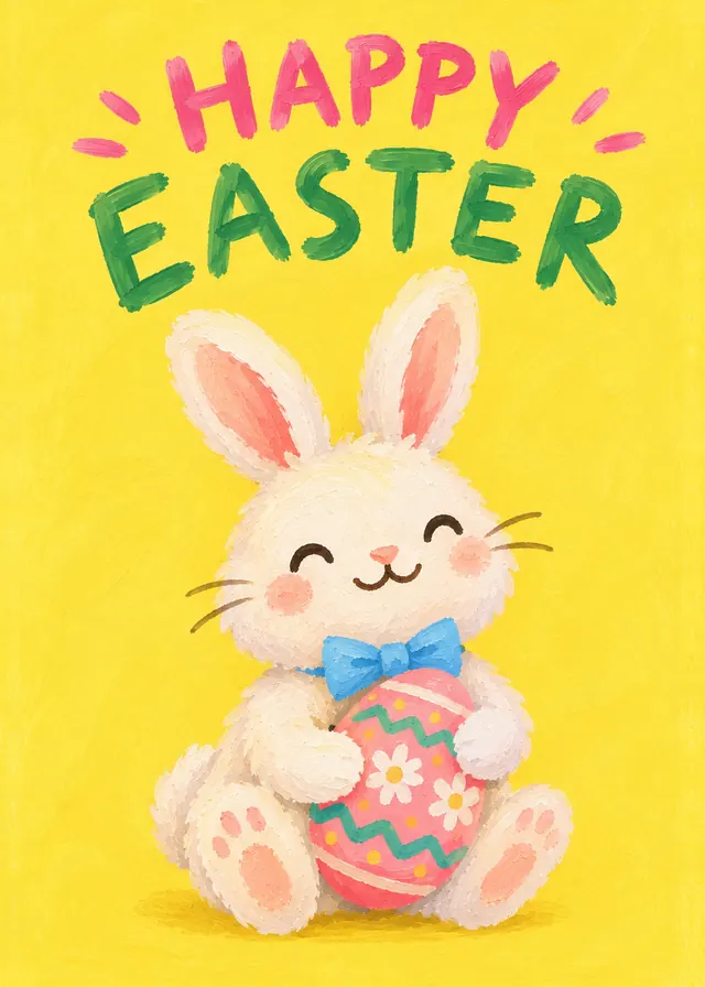 Happy Easter, Little Bunny card