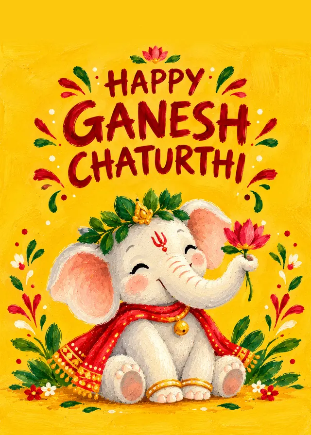 Happy Ganesh Chaturthi card