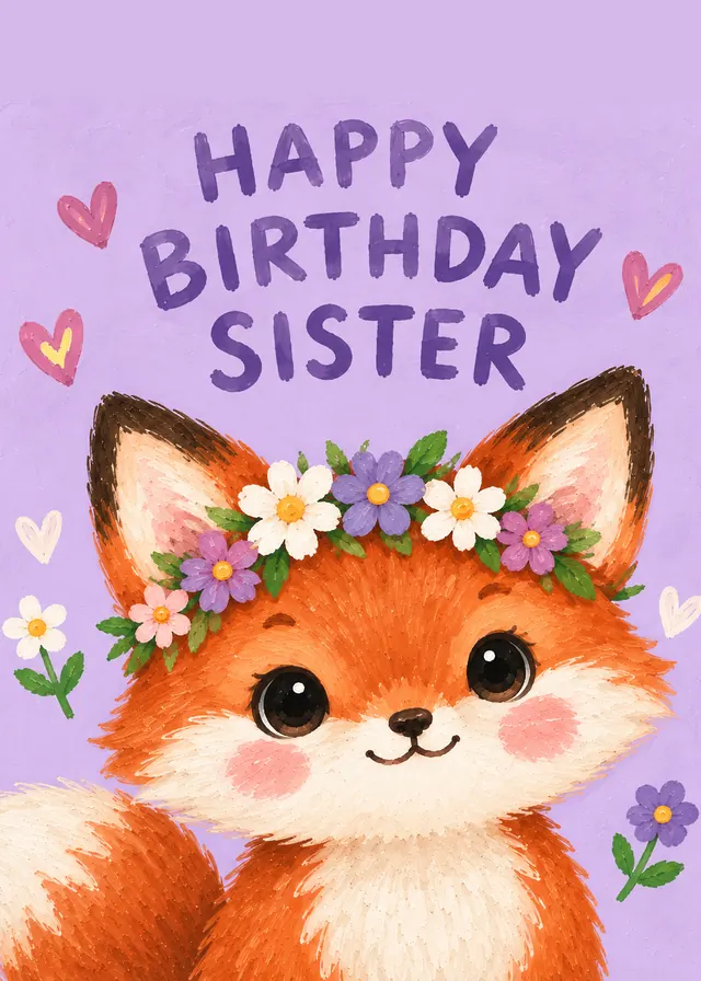 Happy Birthday Sister card
