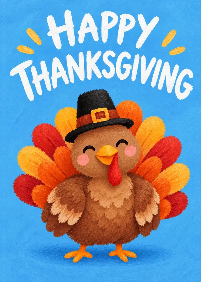 Happy Thanksgiving, Turkey card