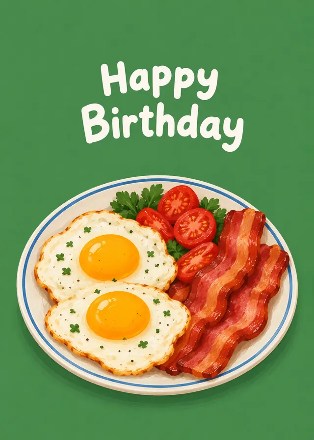 Happy Birthday, Full English card